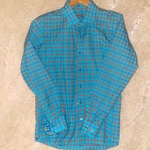 ROBERT GRAHAM XL 18-20 Blue / Orange Plaid